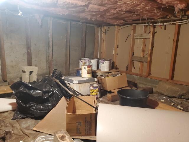 Crawl space before repair by Premier Basement Systems in Spokane, WA