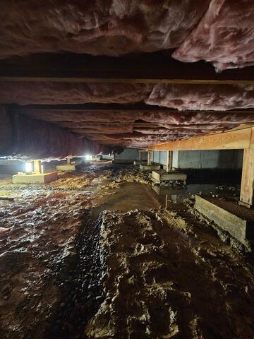 Bonners Ferry crawl space with water accumulation needing waterproofing