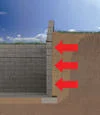 Buckling foundation wall damage in Spokane Valley, WA showing structural issues