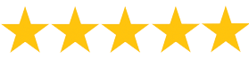 5-star rating icon representing excellent service