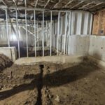 Before basement encapsulation in a home in West Spokane, WA near West Sunset Boulevard and North Ash Street