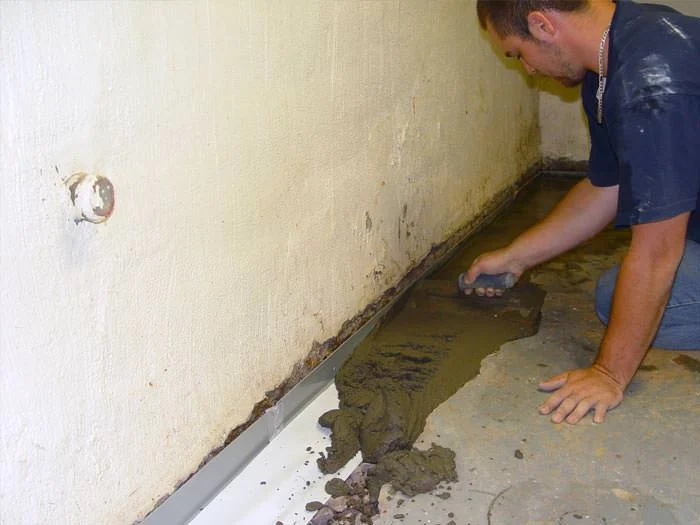 Basement drain installed in a home in Hayden, ID