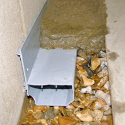 Basement drain with WaterGuard system installed in a home in Post Falls, ID near North Spokane Street and East 16th Avenue