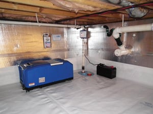 Crawl space dehumidifier installation in Pullman, WA