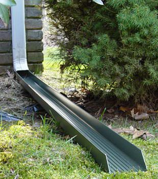 Gutter & downspout extensions installed to direct water away from the foundation of a home in Spokane