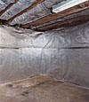 Installing radiant vapor barrier wall to enhance insulation and moisture control in a basement in Cheney near 1st Street