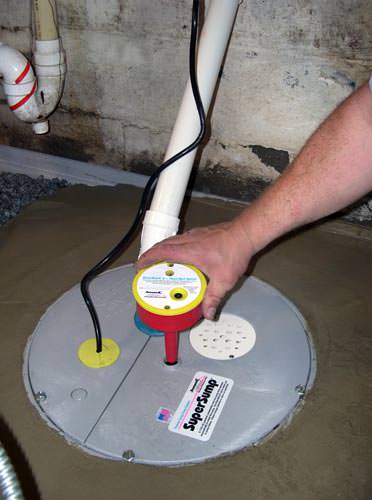 Sump pump installation in a basement in Blanchard, ID