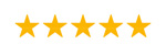 5-star rating icon representing excellent service